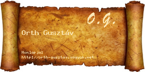 Orth Gusztáv névjegykártya