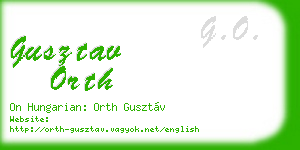 gusztav orth business card